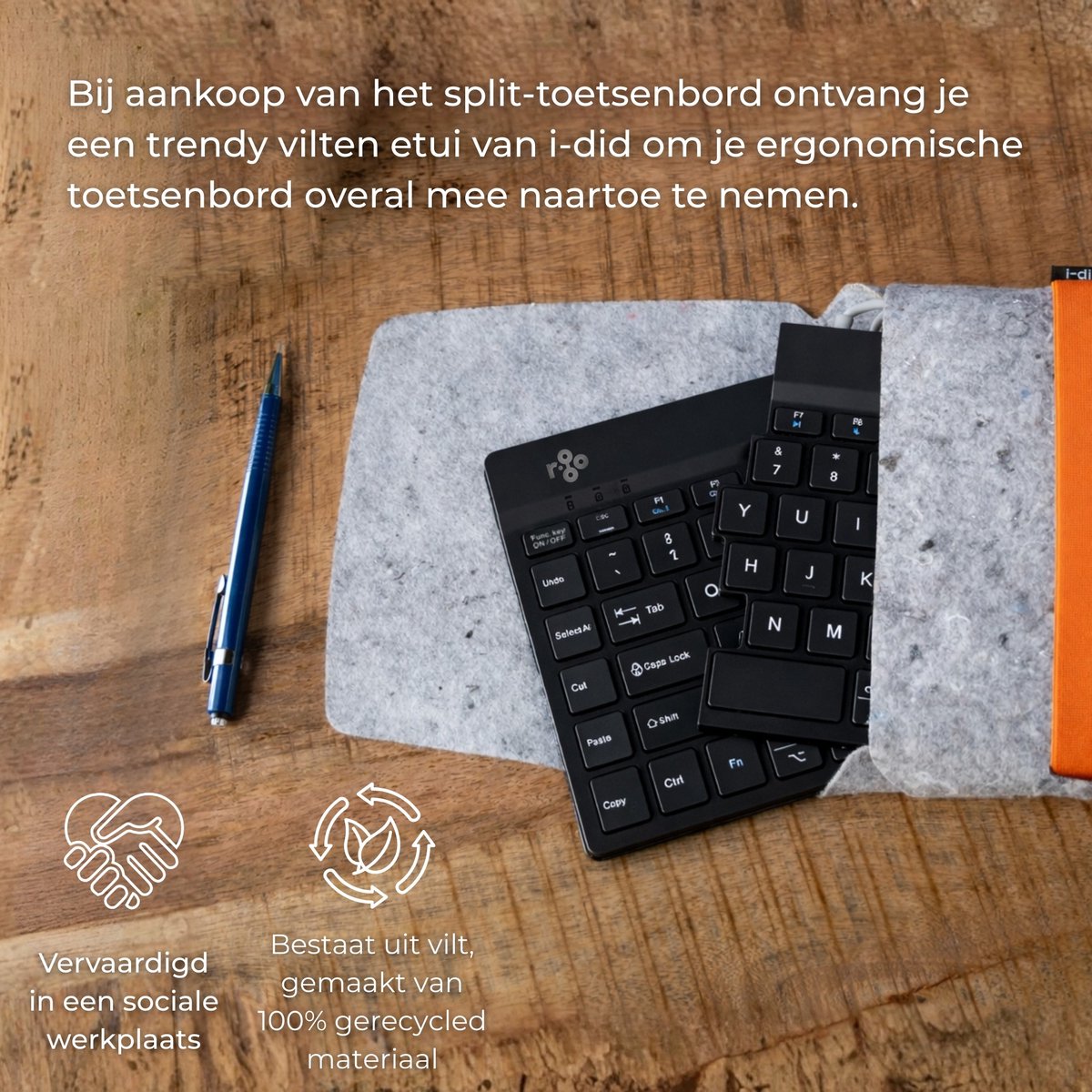R go split break ergonomisch toetse 10 orig - R-Go Split Break Toetsenbord (zwart)