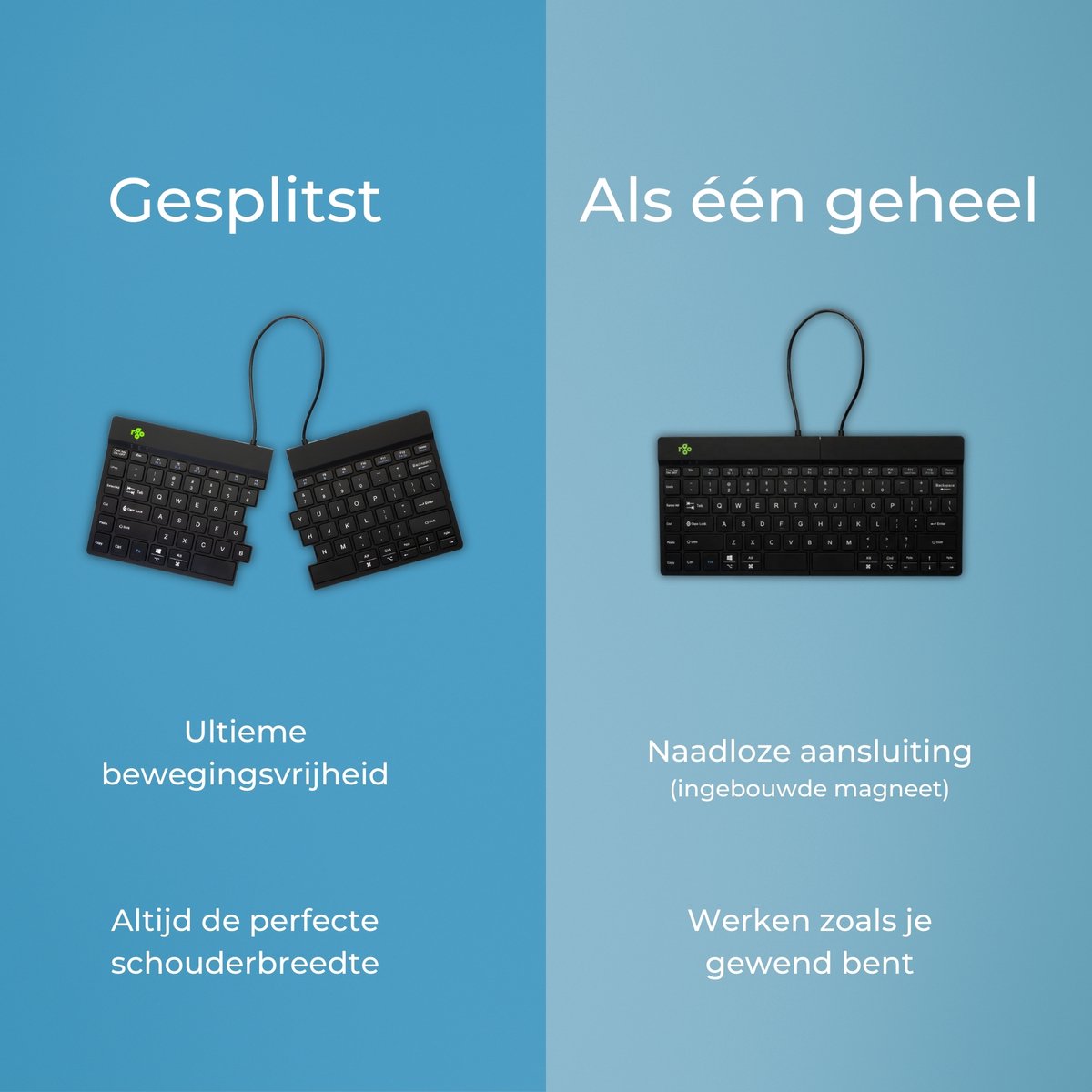 R go split break ergonomisch toetse 4 orig - R-Go Split Break Toetsenbord (zwart)