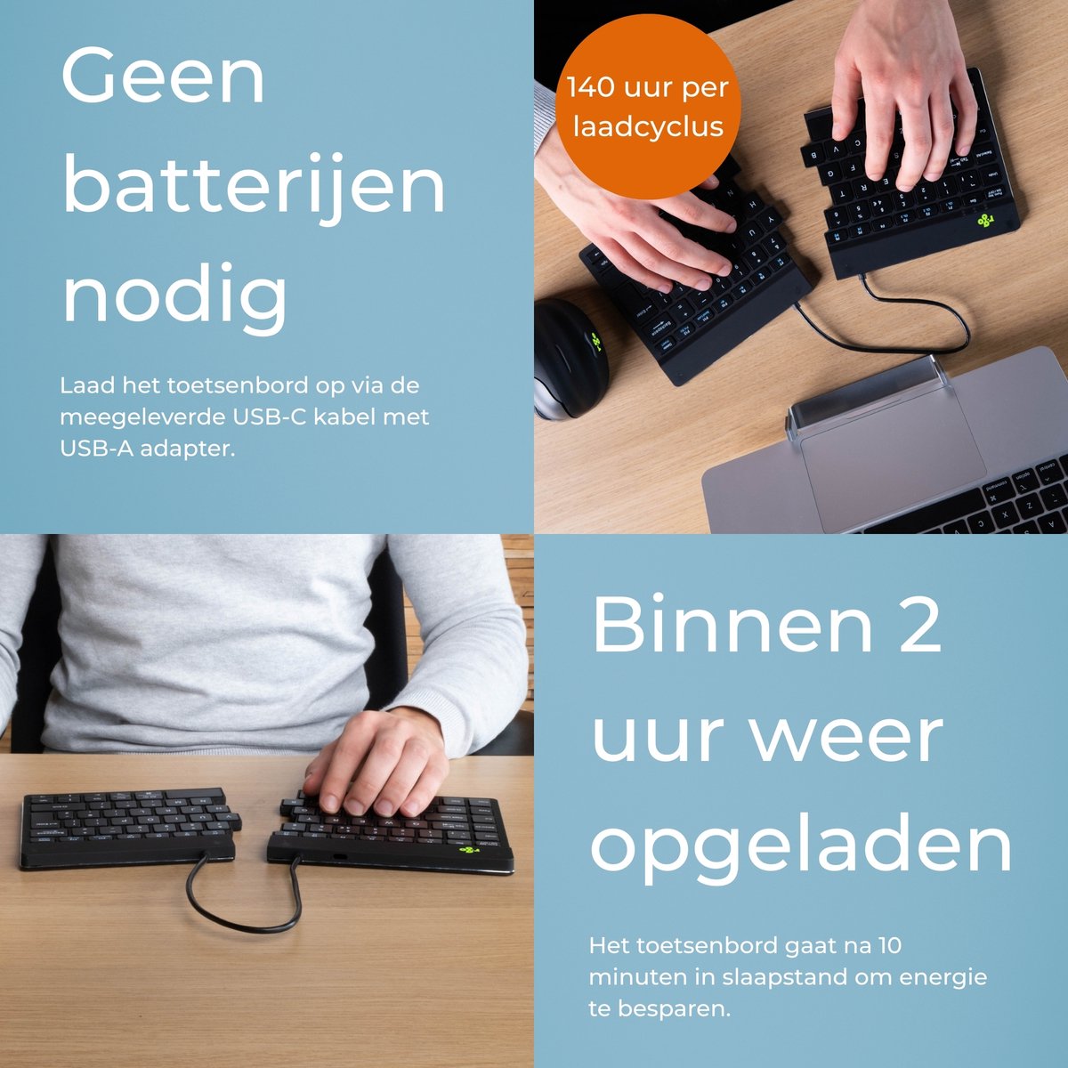 R go split break ergonomisch toetse 7 orig - R-Go Split Break Toetsenbord (zwart)