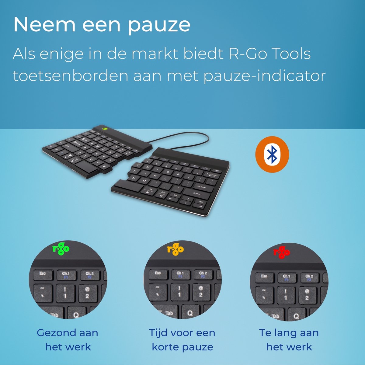R go split break ergonomisch toetse 9 orig - R-Go Split Break Toetsenbord (zwart)