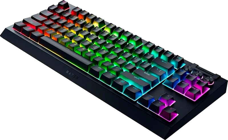 Razer blackwidow v4 draadloos toetse 775554 2 orig - Razer BlackWidow V4 Tenkeyless HyperSpeed Linear Yellow toetsenbord