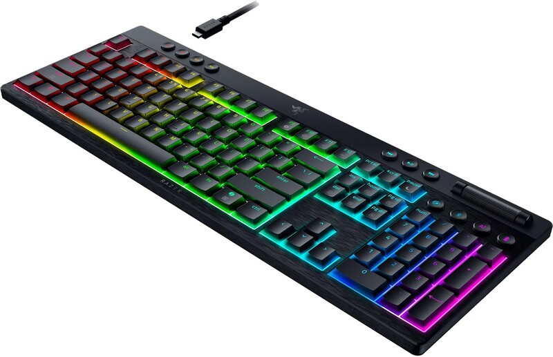 Razer blackwidow v4 low profile hype 1121486 2 orig - Razer BlackWidow V4 Low-Profile HyperSpeed Toetsenbord (Yellow)