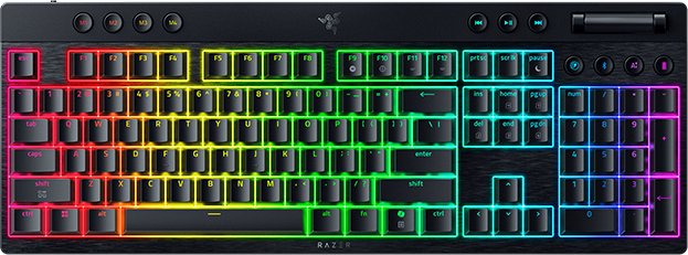 Razer blackwidow v4 low profile hype 1121486 - Razer BlackWidow V4 Low-Profile HyperSpeed Toetsenbord (Yellow)