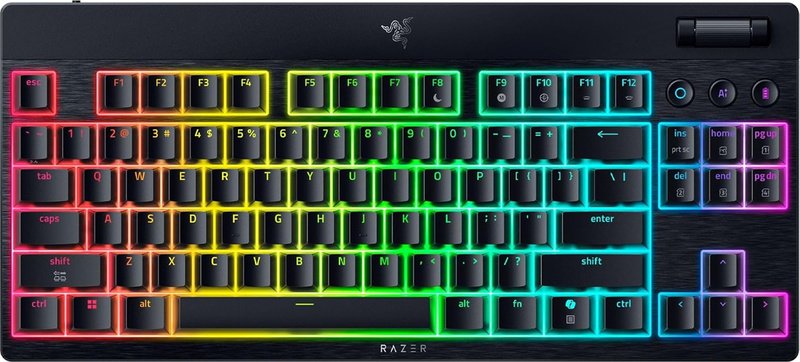 Razer blackwidow v4 low profile toet 775231 - Razer BlackWidow V4 Low-Profile Tenkeyless Toetsenbord (Orange)