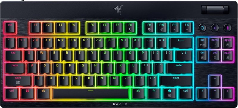 Razer blackwidow v4 low profile toet 775314 - Razer BlackWidow V4 Low-Profile Tenkeyless Toetsenbord (Green)