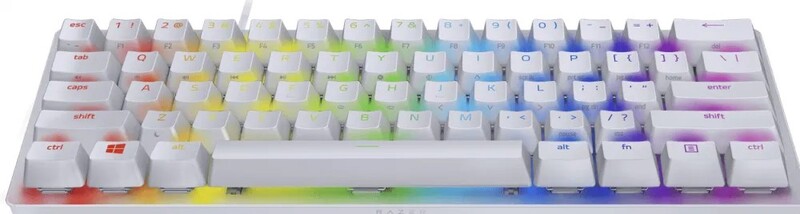Razer huntsman mini mercury toetsenb 775293 2 orig - Razer Huntsman Mini Wit - Razer Linear Red Toetsenbord