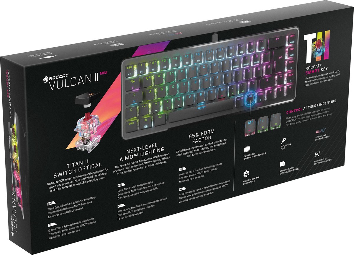 Roccat vulcan ii mini mechanisch opti 6529371 4 orig - Roccat Vulcan II Mini Mechanisch Optisch Gaming Toetsenbord (zwart)