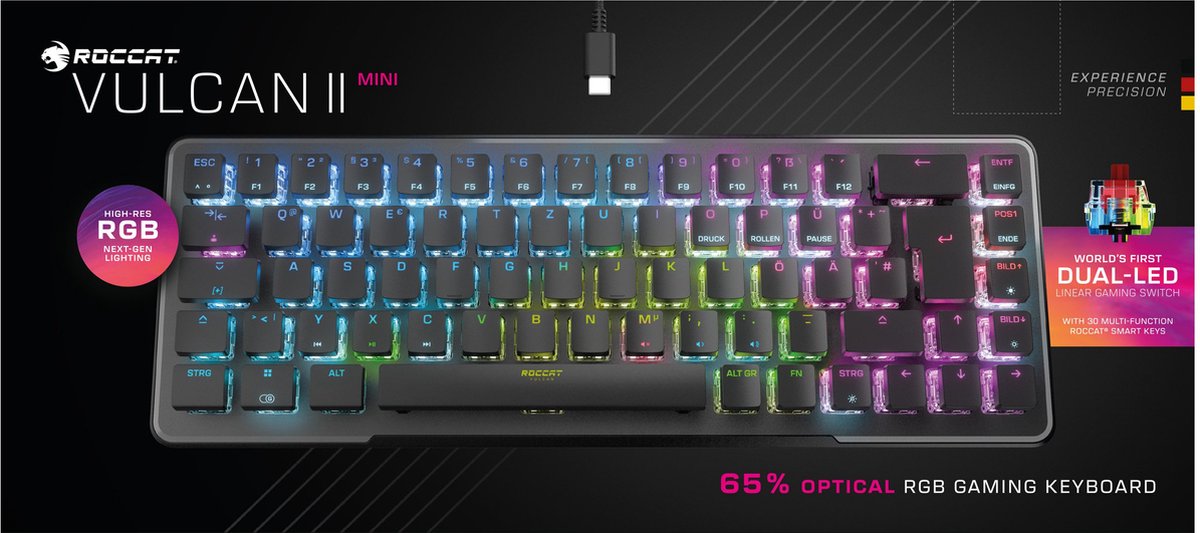 Roccat vulcan ii mini mechanisch opti 6529371 9 orig - Roccat Vulcan II Mini Mechanisch Optisch Gaming Toetsenbord (zwart)