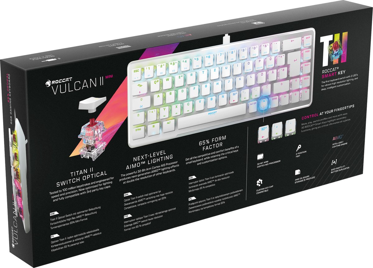 Roccat vulcan ii mini mechanisch opti 6529511 5 orig - Roccat Vulcan II Mini Mechanisch Optisch Gaming Toetsenbord (wit)