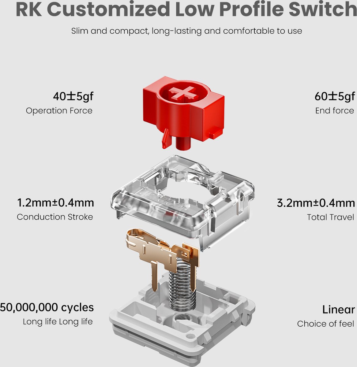 Royal kludge rk n80 mechanisch toets 6529337 2 orig - Royal Kludge N80 Toetsenbord (bruin)