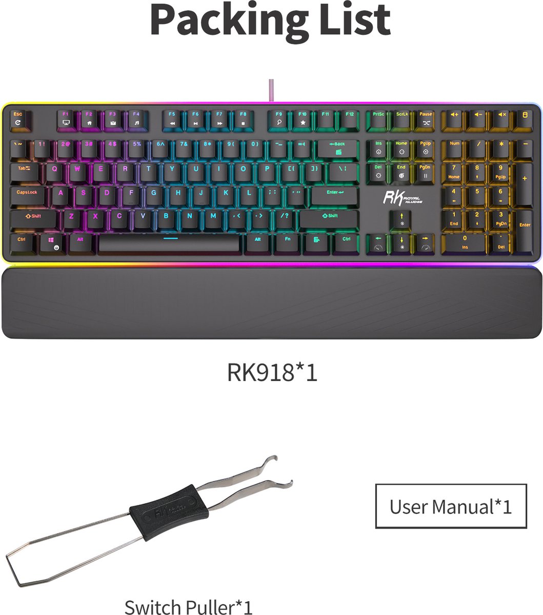 Royal kludge rk918 toetsenbord mecha 6529336 7 orig - Royal Kludge Rk918 Toetsenbord (wit)