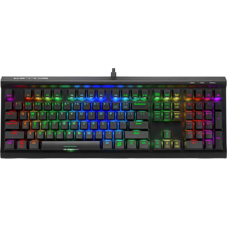 SKILLER SGK20 Gaming Toetsenbord met Huano Brown mechanische switches en RGB-verlichting