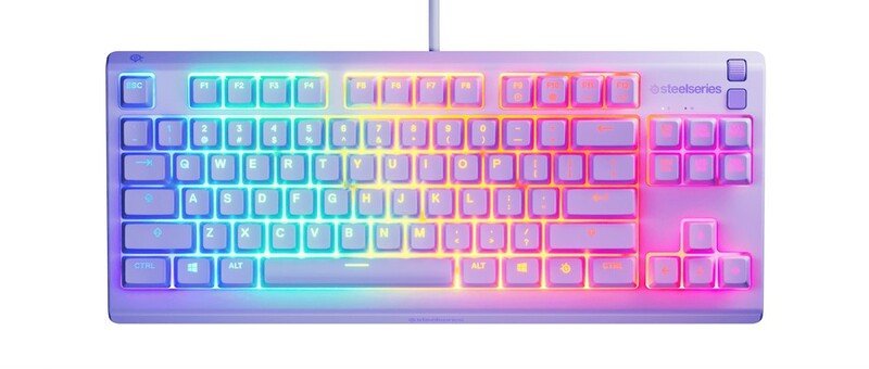 Steelseries apex 3 tkl bedraad toetsenbord 775277 - Steelseries Apex 3 TKL Lavender Toetsenbord