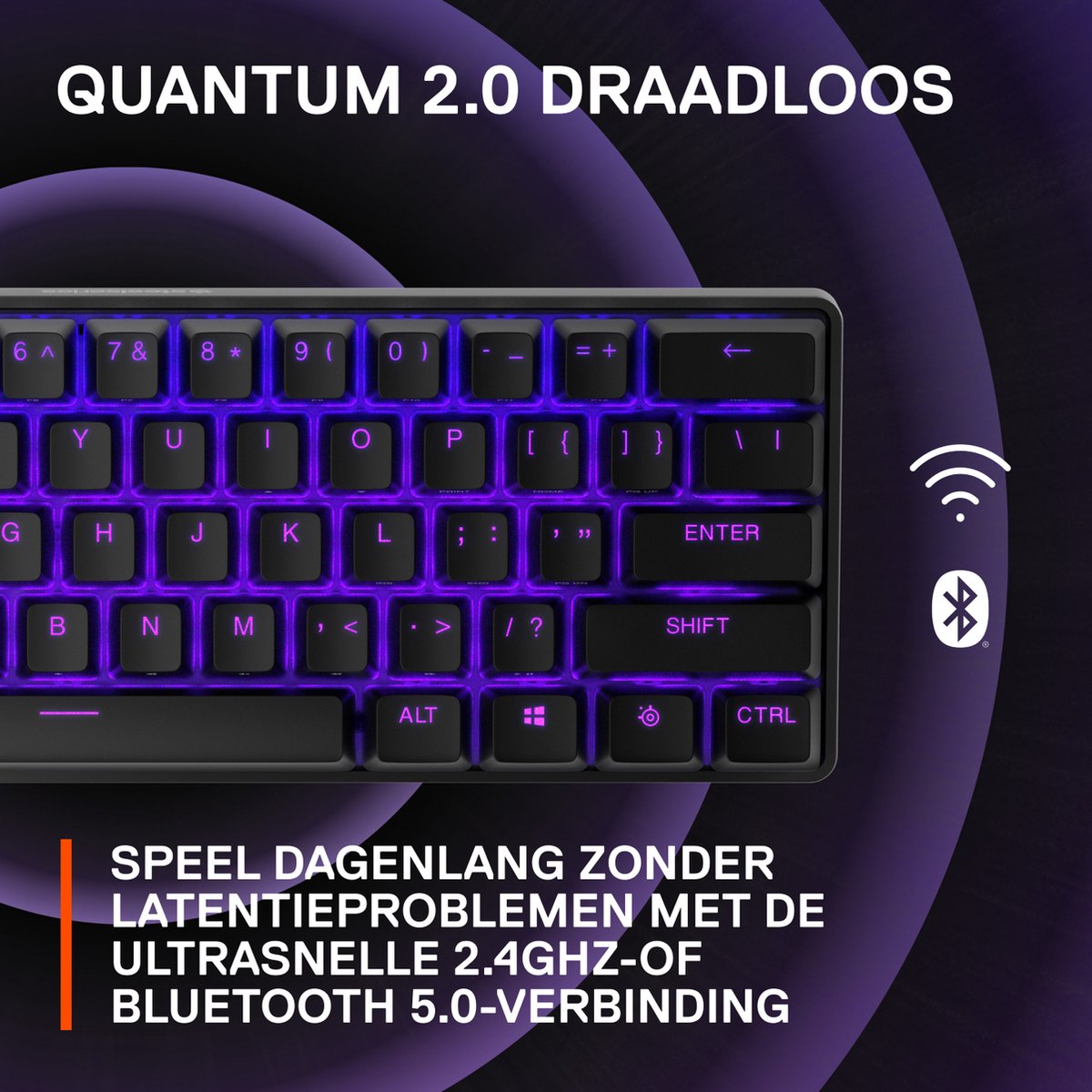 Steelseries apex pro mini draadloos mechan 3 orig - SteelSeries Apex Pro Mini Draadloos Mechanisch Toetsenbord (zwart)