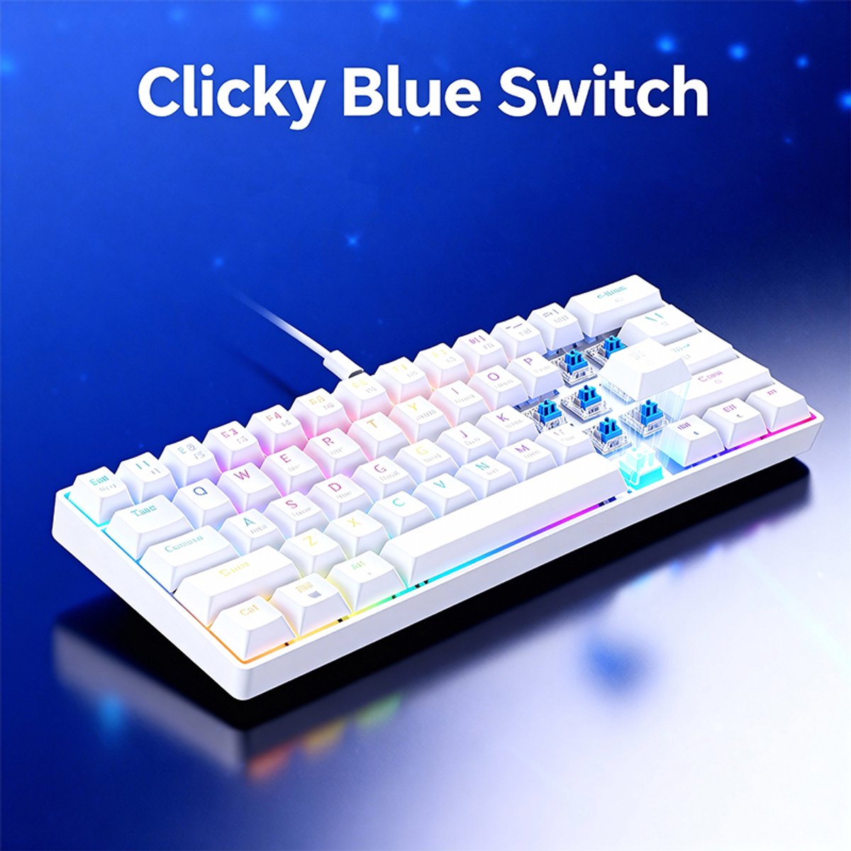 Tmice cx23 60 mechanical keyboard bl 6880881 3 orig - TMICE Cx23 Toetsenbord (wit)