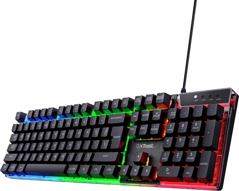 Trust gxt 835 verlicht gamingtoetsen 2 orig - Trust GXT 835 Azor Toetsenbord Zwart