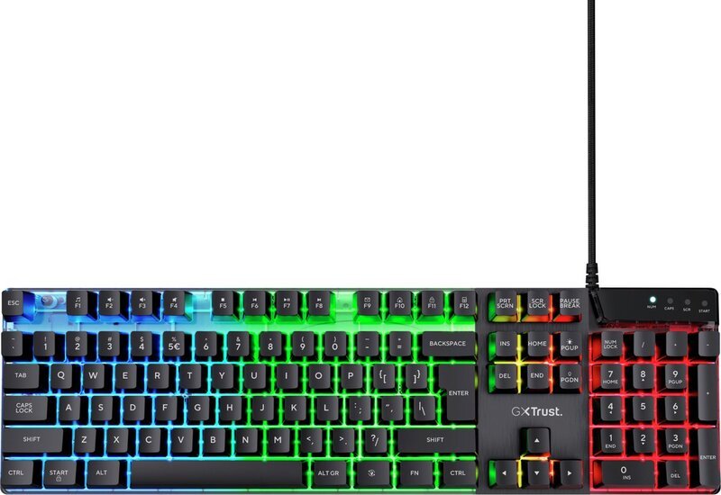 Trust gxt 835 verlicht gamingtoetsen - Trust GXT 835 Azor Toetsenbord Zwart