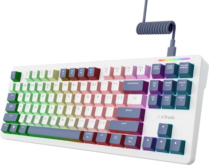 Trust gxt 872 xyra mechanisch tkl ga 2 orig - Trust GXT 872 Xyra TKL Toetsenbord (White)