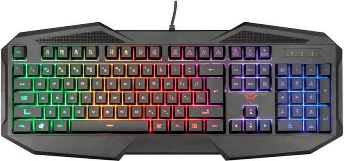 Trust gxt1180rw pakket zwart qwerty 2 orig - Trust Gxt1180Rw Gaming-Pakket Zwart Qwerty Spanish Toetsenbord