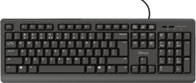 Trust primo bedraad toetsenbord full - Trust Primo Toetsenbord Zwart