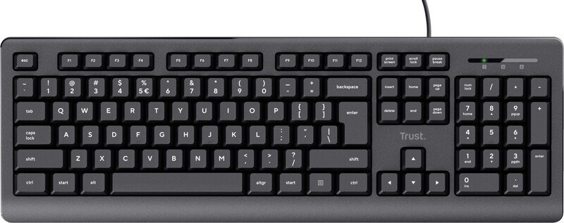 Trust tk 150 toetsenbord us business - Trust TK-150 Toetsenbord Zwart