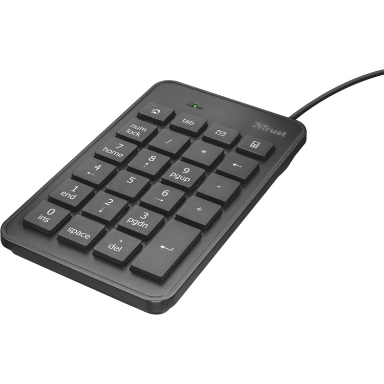 Trust xalas usb numpad 11 orig - Trust Xalas USB Numpad Toetsenbord (zwart)