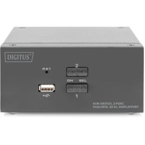 Assmann digitus ds 12862 kvm switch zw 3 orig - Digitus Ds-12862 2-poorts DisplayPort KVM-switch