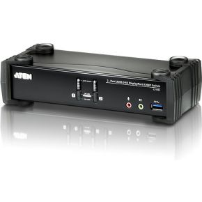 Aten 2 poorts kvm schakelaar zwart 6 orig - ATEN Cs1922 USB 3.0 4K 2-poorts DisplayPort KVM-switch