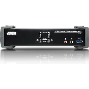 Aten 2 poorts kvm schakelaar zwart 8 orig - ATEN Cs1922 USB 3.0 4K 2-poorts DisplayPort KVM-switch