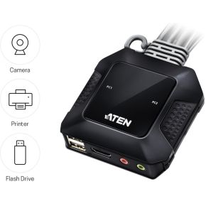 Aten cs22h kvm switch zwart 7 orig - Aten CS22H-AT 2-poorts HDMI KVM-switch