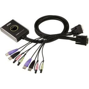 Aten kvm switch 2 port dvi usb