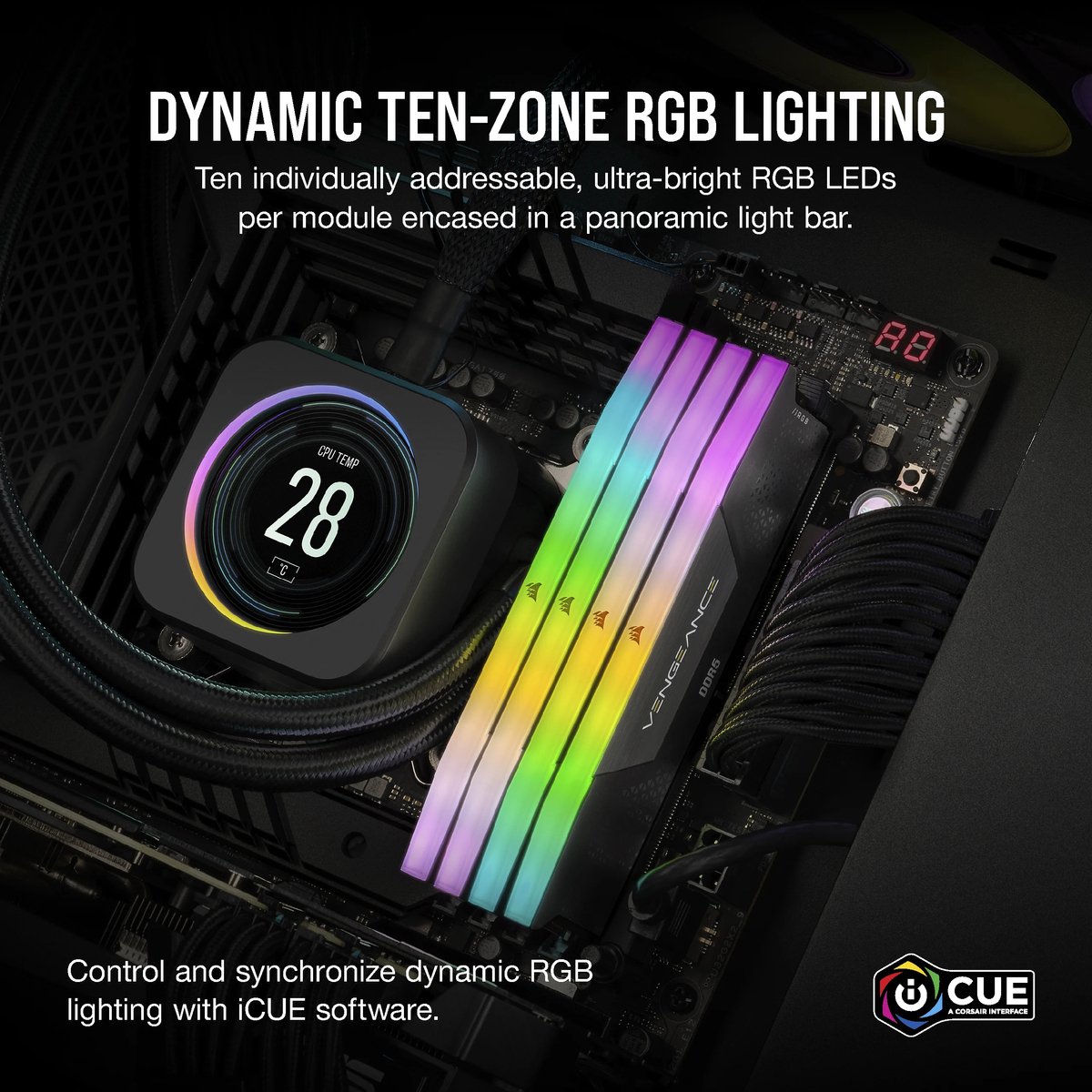 Vengeance RGB 64GB (2x32GB) DDR5 6400MHz CL42 - afbeelding 2