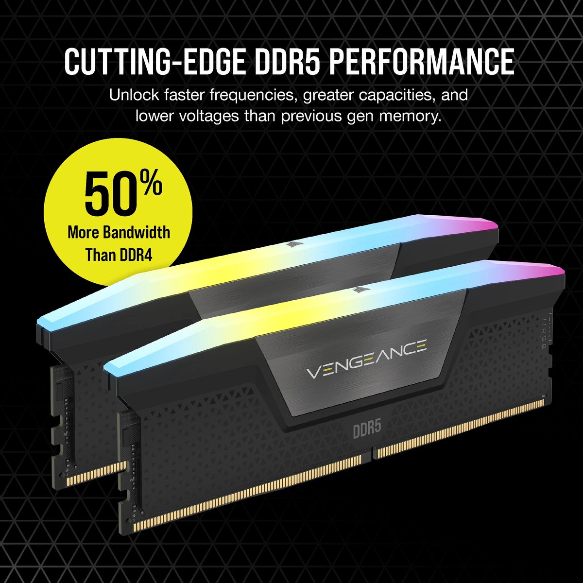 Vengeance RGB 64GB (2x32GB) DDR5 6400MHz CL42 - afbeelding 3