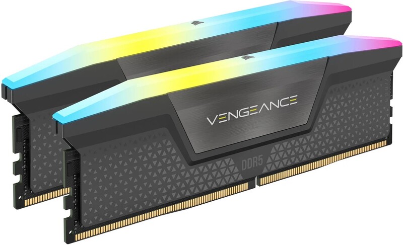 Corsair vengeance ram 32gb ddr5 6 000m 1164775 2 orig - Corsair Vengeance RGB 32GB DDR5 Desktop Geheugenkit - Grijs Geheugen