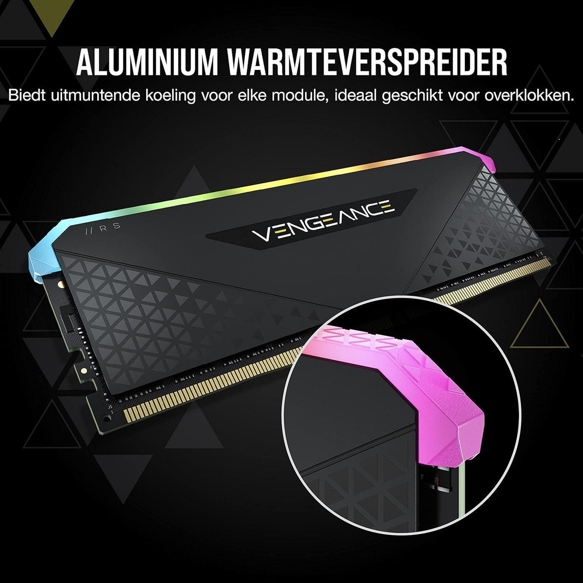 Corsair Corsair Vengeance Rgb Rs 16Gb (2X8Gb) Ddr4 3600 (Pc4-28800) C18 Desktop Memory - Zwart - Hoge Snelheid