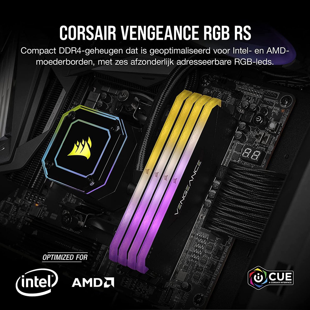 Corsair Vengeance Rgb Rs – Ddr4 Werkgeheugenset Voor Pc – 16 Gb (2 X 8 Gb) – - afbeelding 3