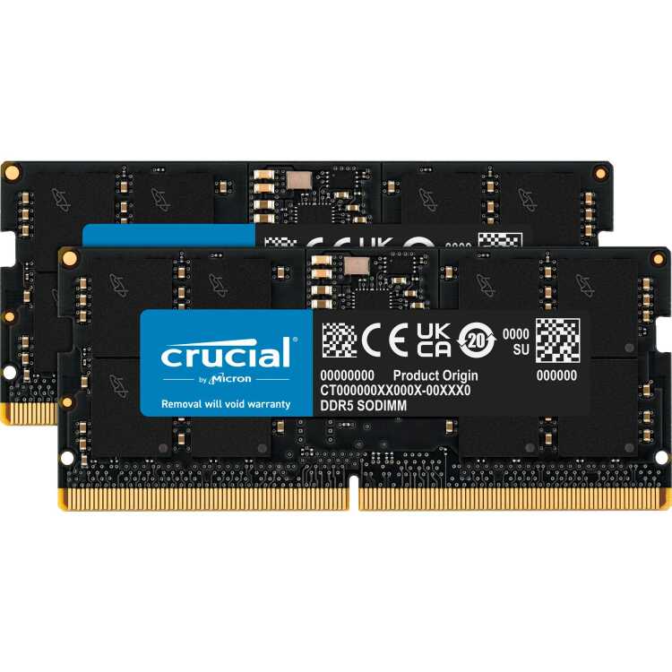 Crucial Crucial 64 GB DDR5-4800 (2x 32 GB) Kit laptopgeheugen