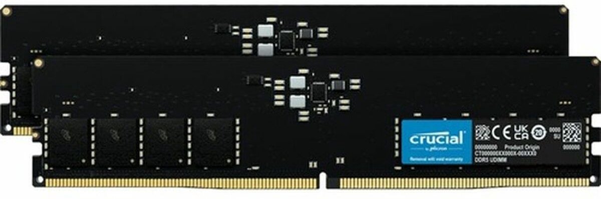 Crucial Crucial Ct2K32G48C40U5 - Ram-Geheugen - Ddr5 - 64Gb - 2X 32Gb - Dimm - 4800Mhz