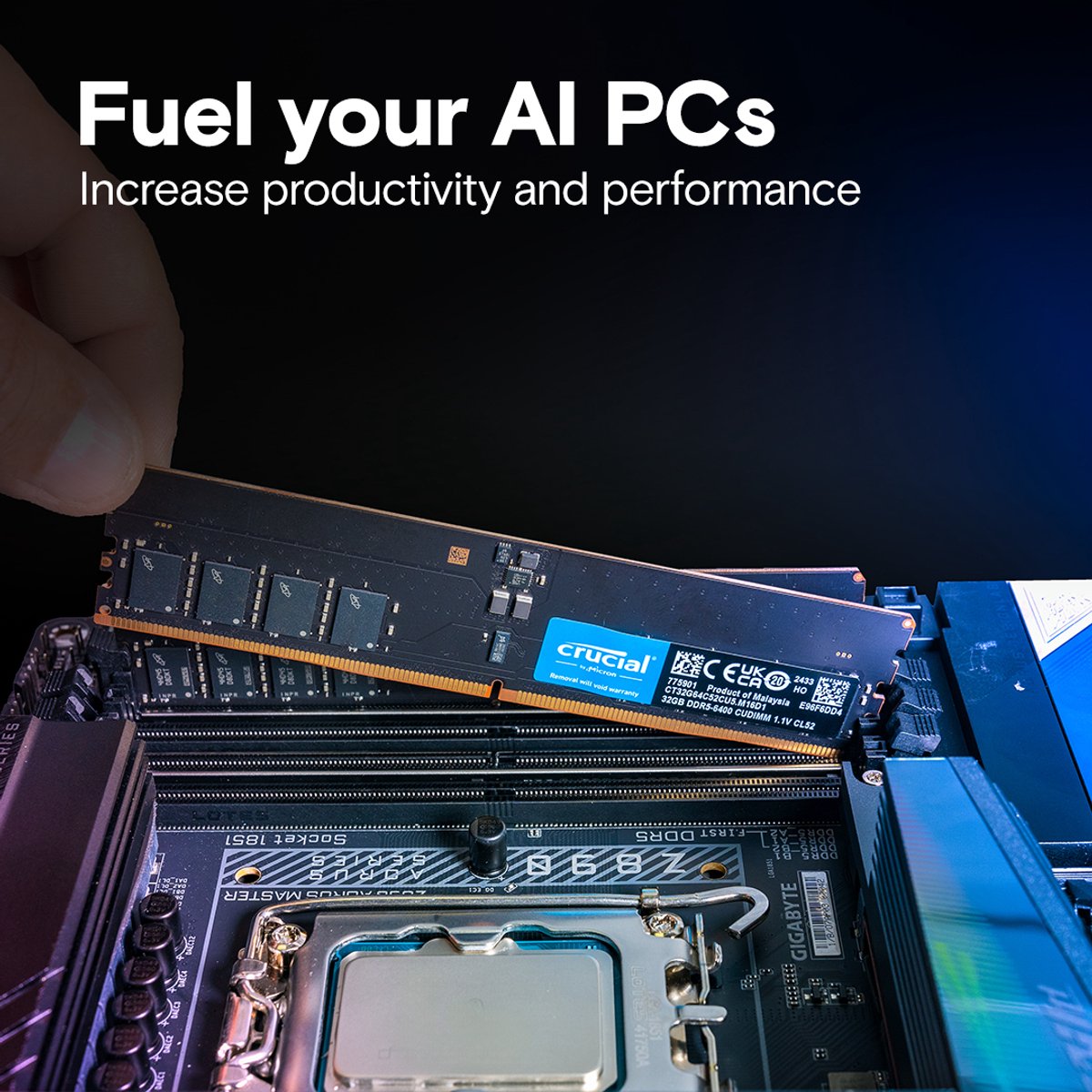 64GB Kit (2x32GB) DDR5-6400 CUDIMM - afbeelding 4