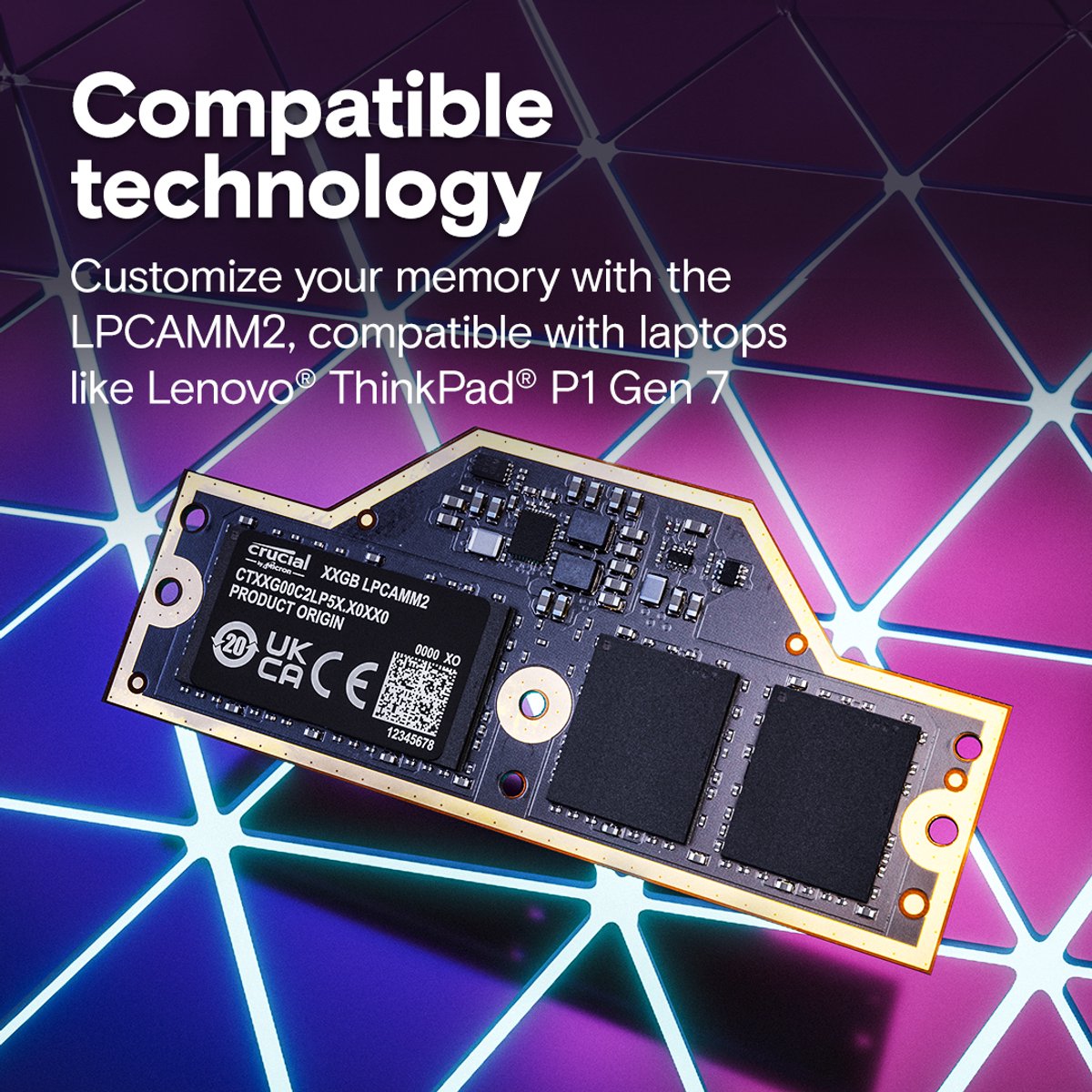 32GB LPCAMM2 LPDDR5X-7500 Memory - afbeelding 2