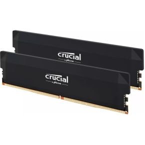CRUCIAL Crucial Ddr5 Pro Ram-Geheugen - Overclocking Edition - 64Gb Kit (2 X 32Gb) - 6000 Mt/S - Cl40 - Udimm - Zwart