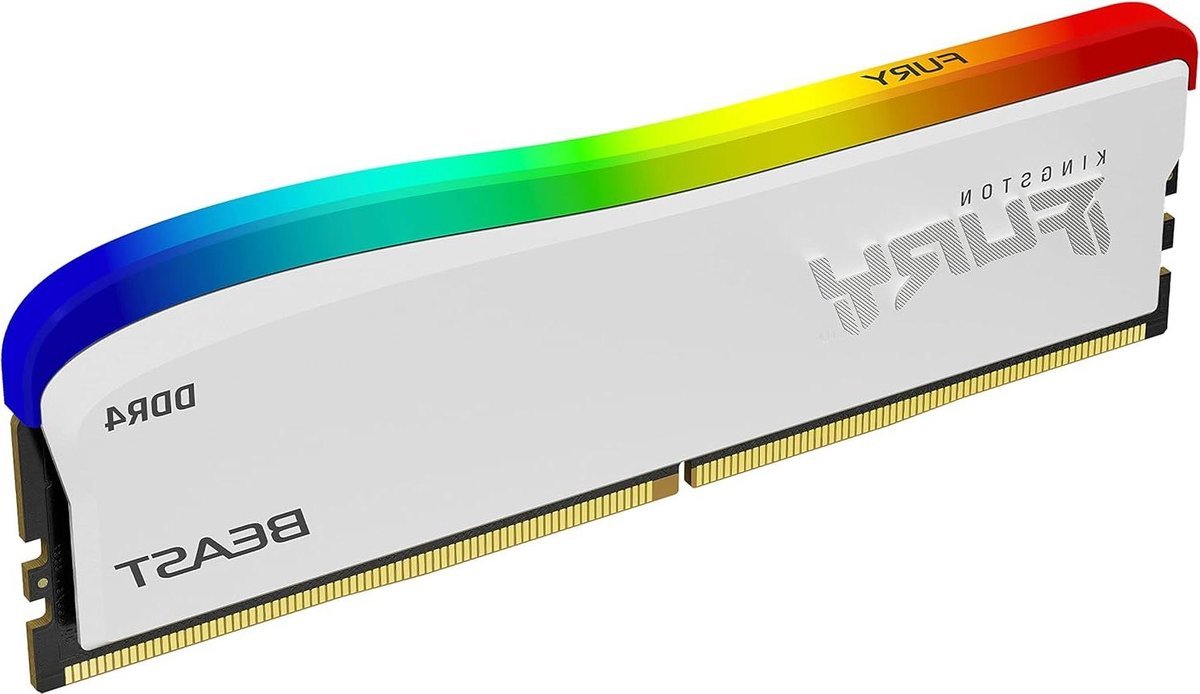 FURY Fury Beast White Rgb Special Edition 8 Gb 3600Mt/S Ddr4 Cl17 Dimm Desktopgeheugen - Koop Nu