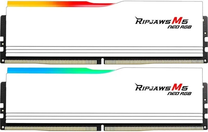 G skill ripjaws m5 neo ddr5 32gb 2x16g - G.Skill Ripjaws M5 RGB 32GB DDR5-6000 Geheugen (White)