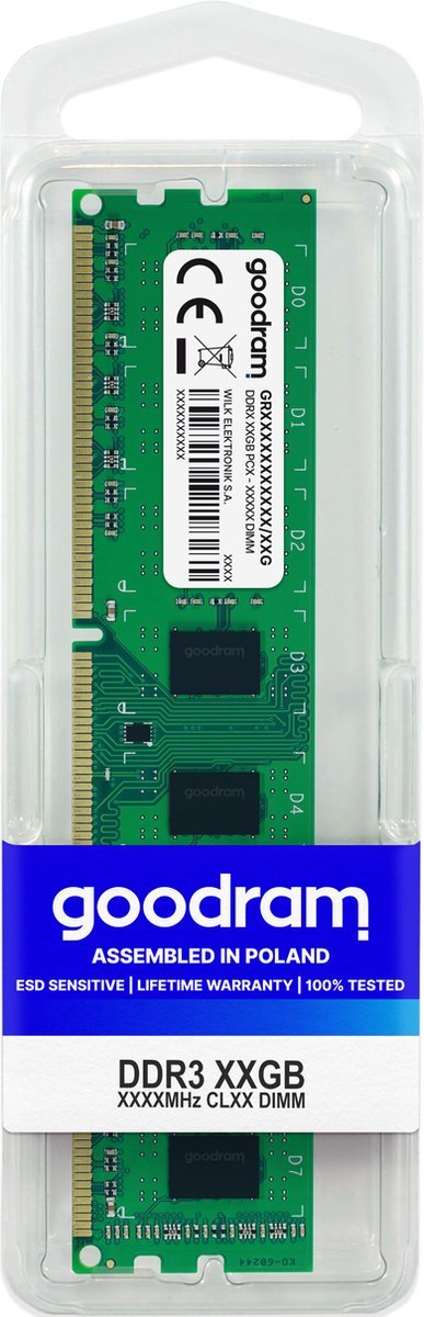 Goodram Gr1600D364L11/8G 8Gb Ddr3 1600Mhz (1 X 8 Gb)