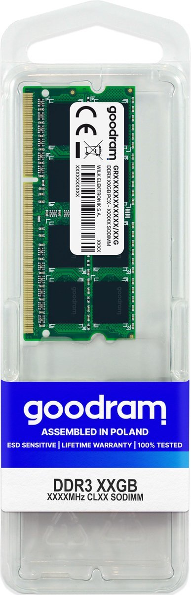 Goodram Gr1600S364L11/8G Geheugenmodule 8 Gb 1 X 8 Gb Ddr3