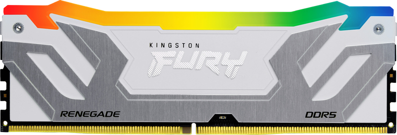 Kingston ddr5 fury renegade white 1x24g 3632 2 orig - Kingston FURY Renegade RGB CUDIMM 24GB DDR5-8400 Geheugen (White)