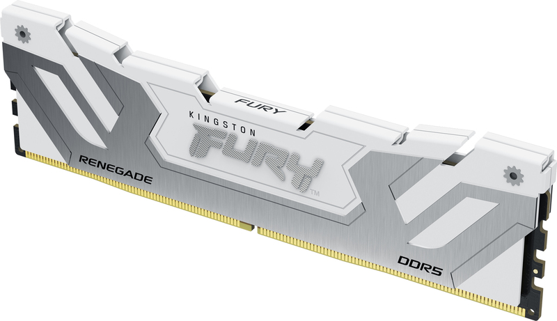 Kingston ddr5 fury renegade white 1x24g 826492 2 orig - Kingston FURY Renegade DDR5 White CUDIMM 24GB 8800MT/s CL42 Geheugen