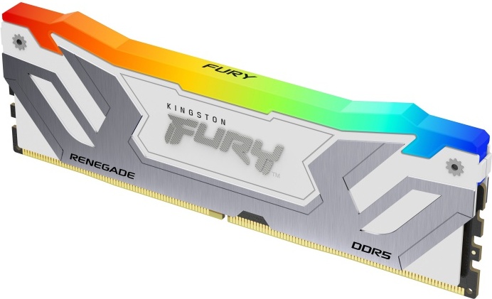 Kingston ddr5 fury renegade white 2x24g 4 orig - Kingston FURY Renegade RGB CUDIMM 48GB DDR5-8400 Geheugen (White)