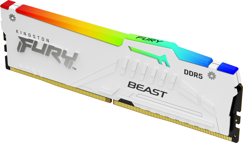 Kingston fury 32 gb ddr5 6000 werkgeheugen 2072 2 orig - Kingston FURY Beast RGB White DDR5 6000MHz 2x16GB Geheugen
