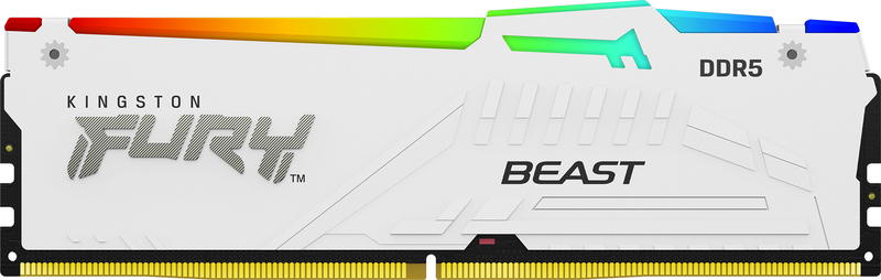 Kingston fury 32 gb ddr5 6000 werkgeheugen 2072 3 orig - Kingston FURY Beast RGB White DDR5 6000MHz 2x16GB Geheugen